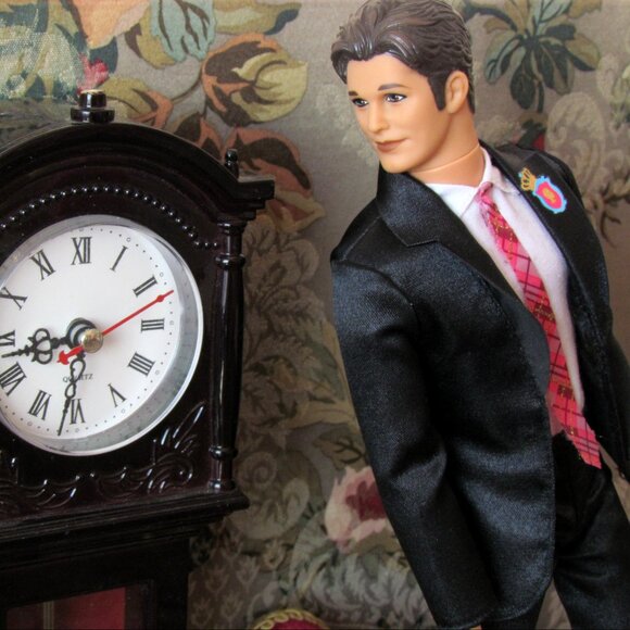 KEN, HANDSOME, ARTICULATED + BARBIE, MODEL MUSE in PINK GOWN & VEIL BRIDAL DRESS - Picture 1 of 12